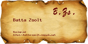 Batta Zsolt névjegykártya