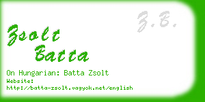 zsolt batta business card